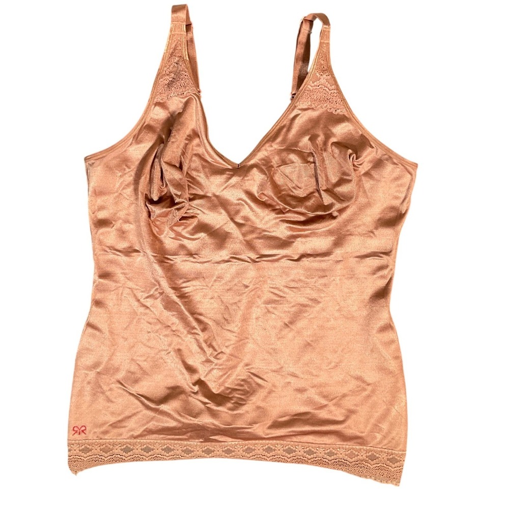 Ruby Ribbon Shapewear Cami Women 44 Bronze Lace Lift Luxe Full Support 3055 - Picture 2 of 6